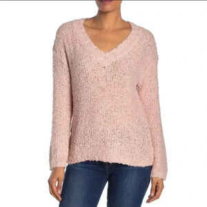 Women’s SUSIAN SWEATER V NECKLINE PINK IN COLOR‎ SIZE SMALL